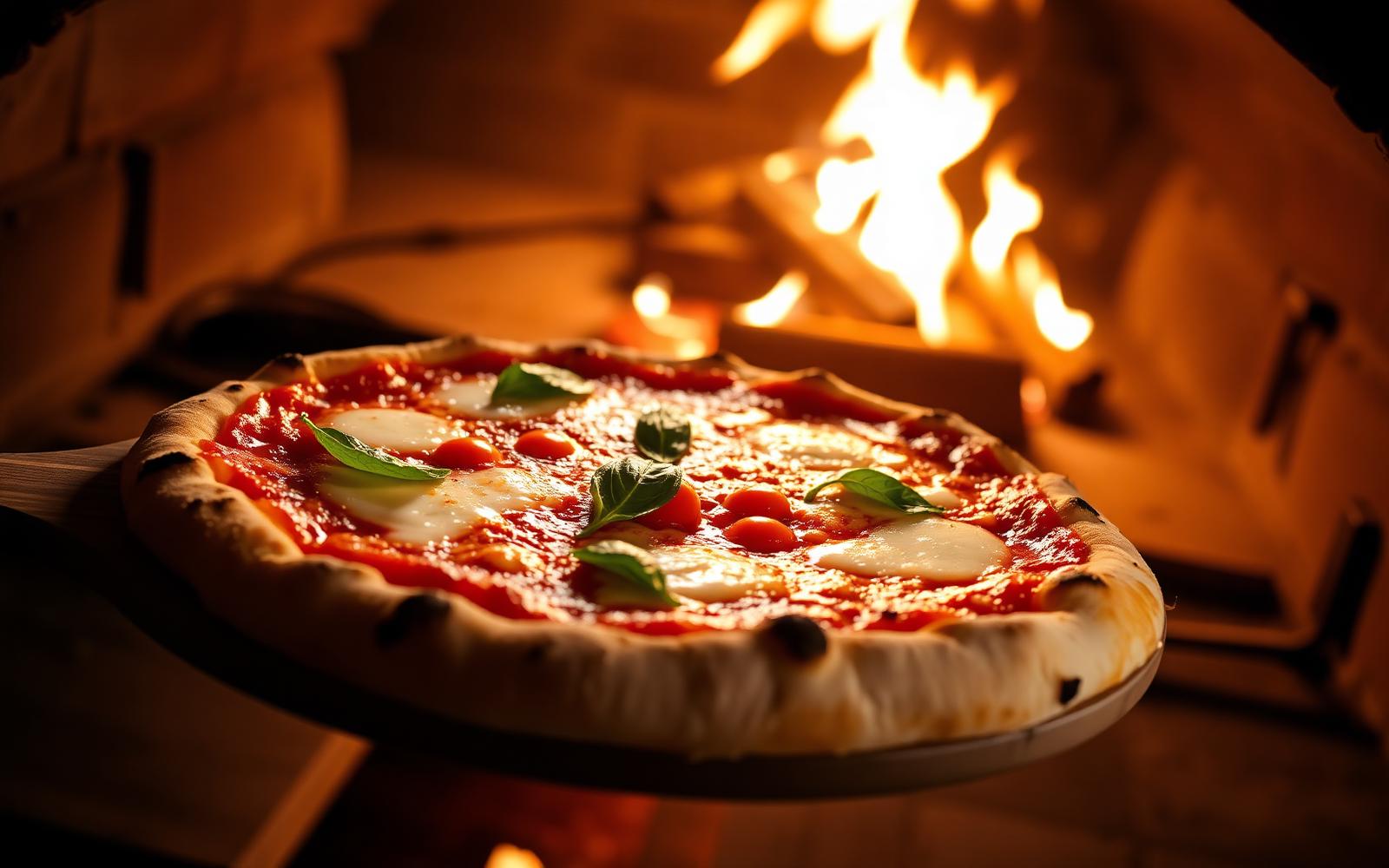 Sveže pečena pizza iz krušne peči